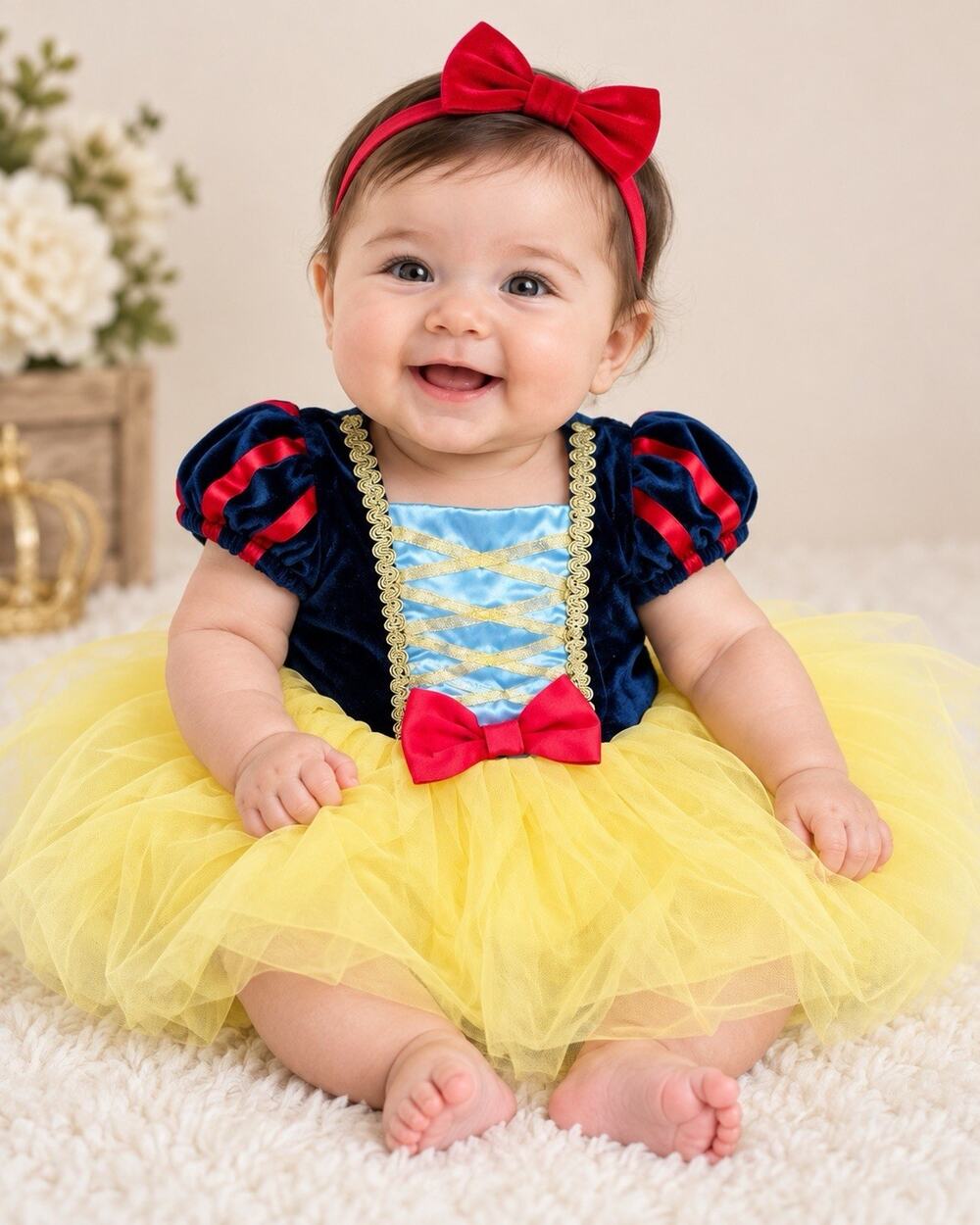 What A Character! Size 3-6 mo Snow White Costume Satin Bloomers Halloween Dress